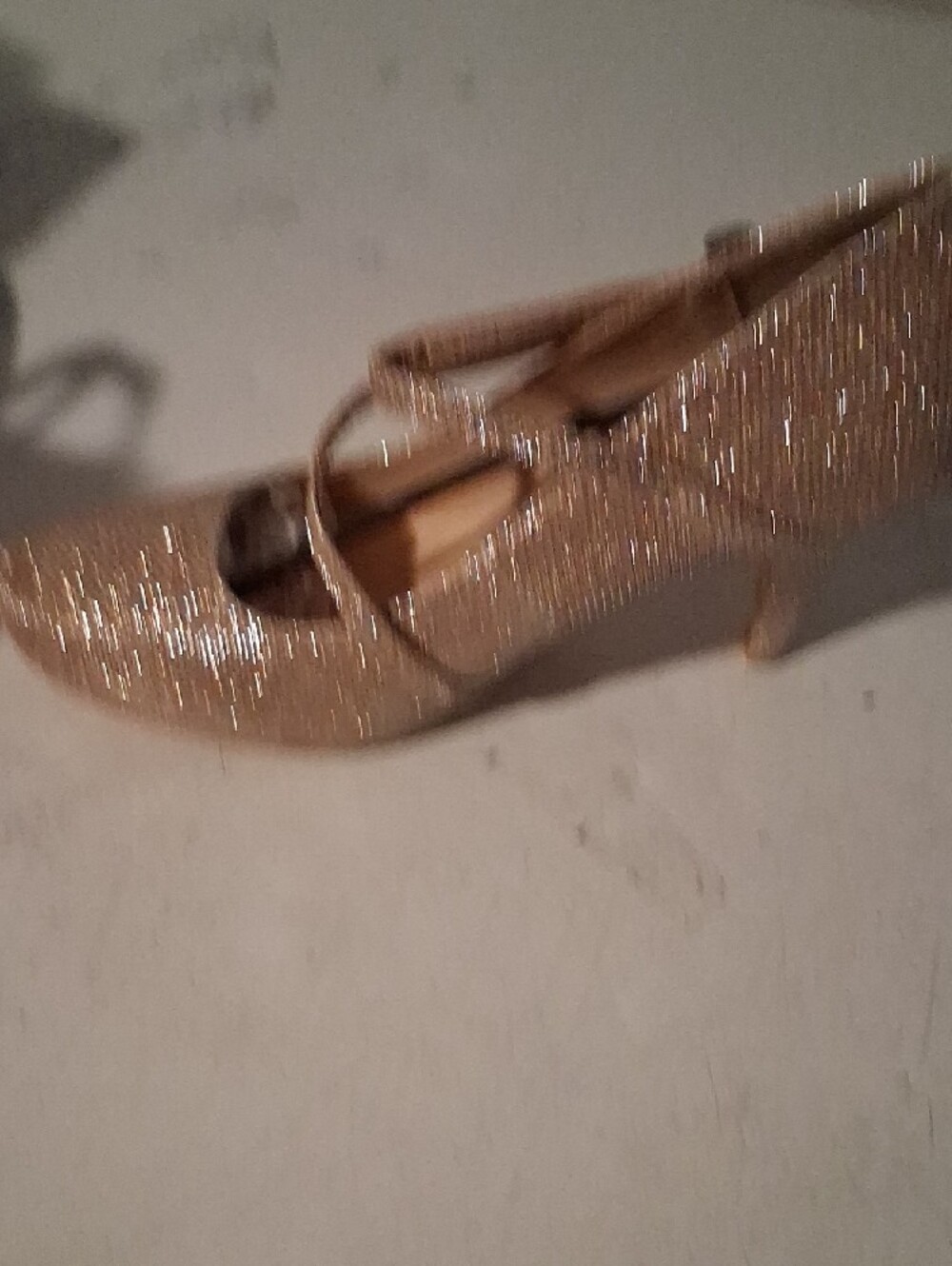 Mila Lady Rose Gold Glitter Cross Strap Mary Jane Heels NIB Size 11 - Picture 6 of 15